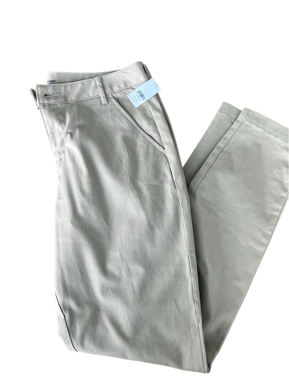 Old Navy Women’s Skinny Stretch Chino Pants Size 6 Khaki Beige NWT